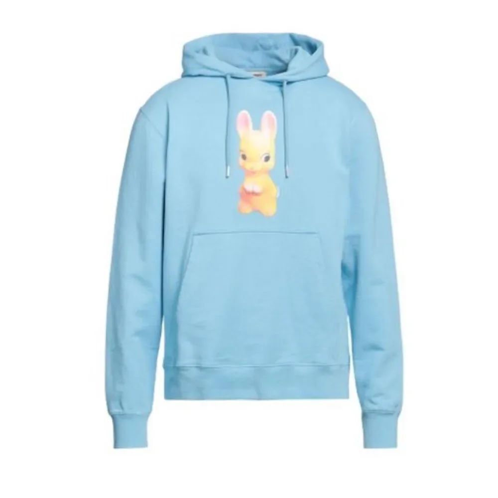 $340 Sandro Rabbit print Blue Sweatshirt Hoodie NWT